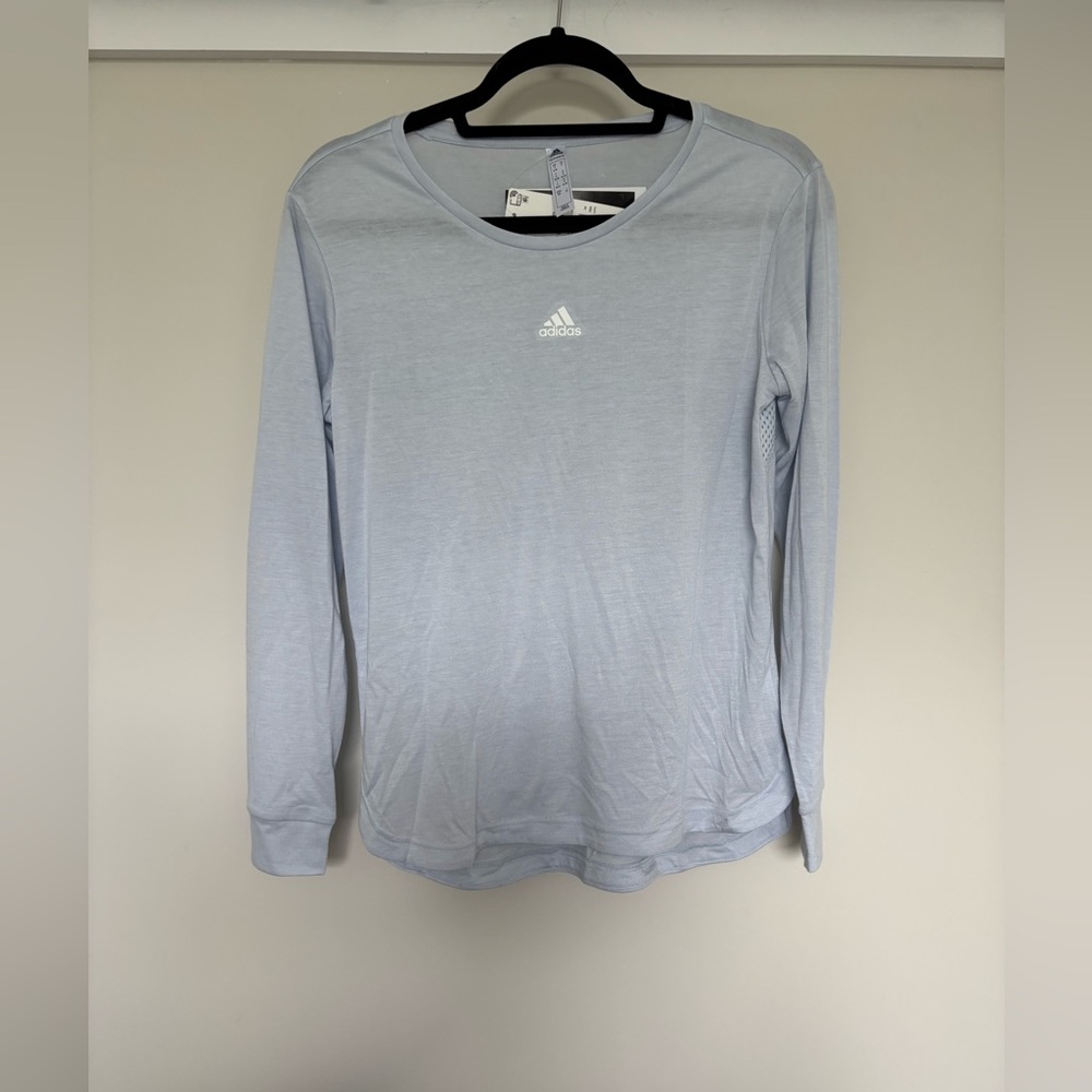 adidas Light Gray Long Sleeve Top